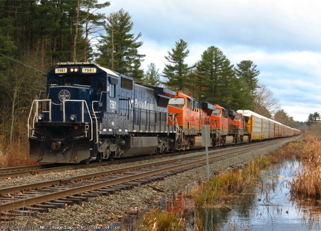 Pan Am and BNSF Power With Autoracks...